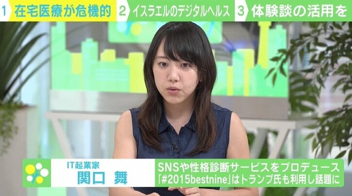 在宅医療が危機的な状況に…IT起業家・関口舞氏は“体験談の活用”を訴え