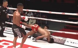 頭からリングに…剛腕フックで衝撃KO 「前のめり！獣のようだ！」ダウンシーンに実況興奮