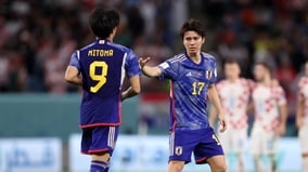 田中碧と三笘薫とイケメン2人に女子はキュンキュン！長友は「めっちゃ言うやん(笑)」