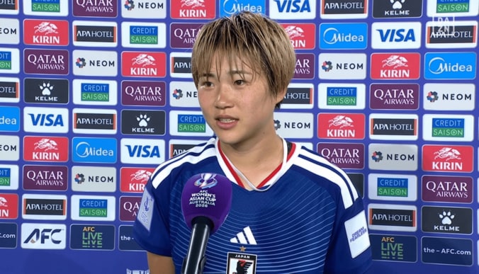 試合後には笑顔を見せた浜野まいか