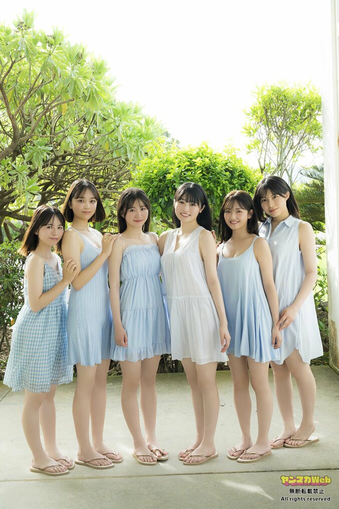 （左から）太田しずく・江下晏梨・永岡ゆきね・晴こころ・まるやそら・冨永実里