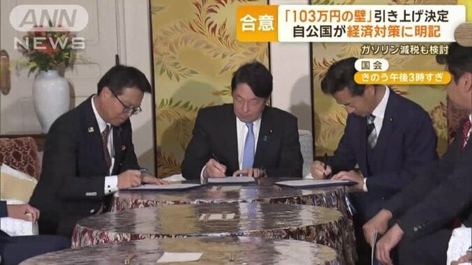 3党は経済対策修正案で合意