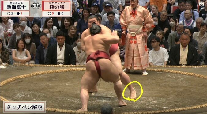 熱海富士は「バタ足じゃダメ」 勝負あったと思った瞬間にまさか…元横綱が指摘した“もったいない動き” 3枚目