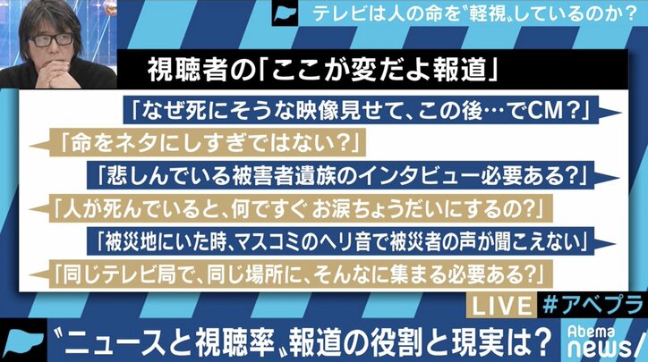 「報道とは加害行為との自覚を」”マスゴミ”と呼ばれるTVニュース、視聴率や演出はどこまで追求すべき?