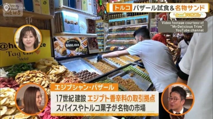 エジプシャンバザールの市場でお買い物も