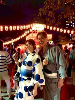 川崎麻世、人生初の浴衣を着て盆踊り参加「結婚して初めての夏」 