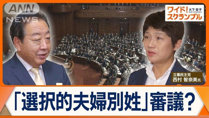 与野党で勢力伯仲の衆議院　法務委員長に立憲・西村智奈美氏　選択的夫婦別姓審議へ？ 1枚目