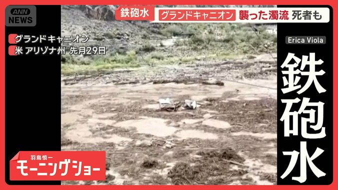 グランドキャニオンで大規模な鉄砲水が発生　渦巻く濁流…死者も　米国・アリゾナ州 1枚目