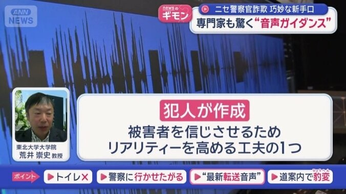 機械音声の正体は…？