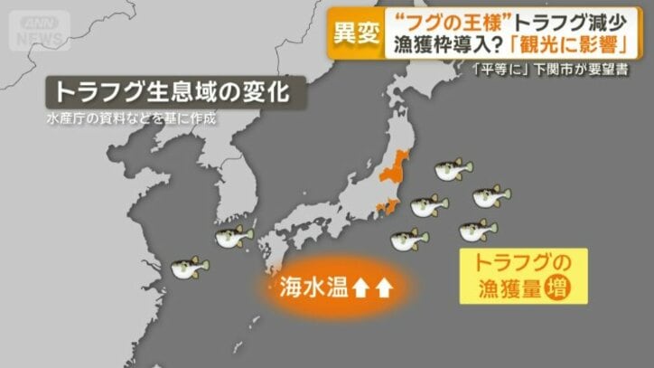 トラフグ生息域の変化