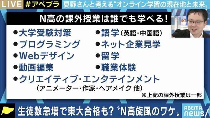 「刀鍛冶を目指すのも東大を目指すのも同じ。N高はそのためのチャンスを用意したい」入学者急増の秘密を角川ドワンゴ学園の夏野理事&新設されるS高の吉村校長に聞く