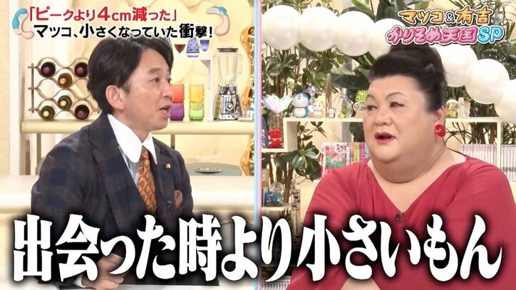 マツコ・デラックス、“身長が4センチ縮む”驚愕の告白も…共演歴12年・有吉弘行の一言に「愛されてる」実感