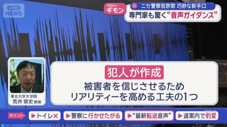 機械音声の正体は…？