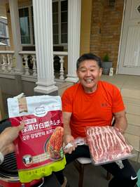 花田虎上『庭でサムギョプサル』