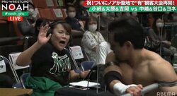 試合中の選手が謝罪の珍事　空中殺法が放送席を直撃で山田邦子が“マジギレ”「何すんねん！」