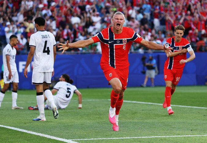 歓喜するハーランド。（C）Getty Images
