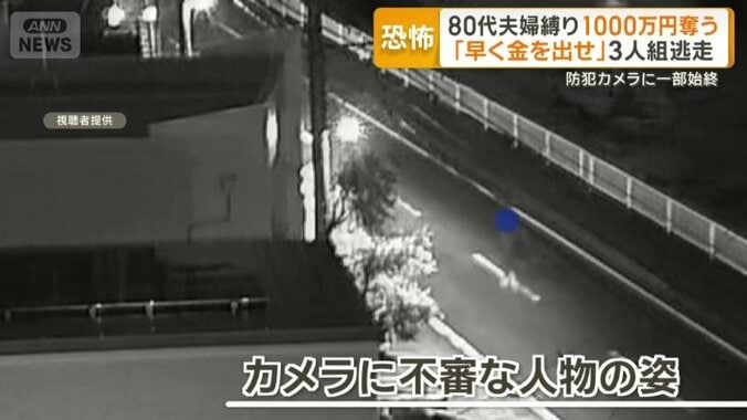 防犯カメラに不審な人物の姿