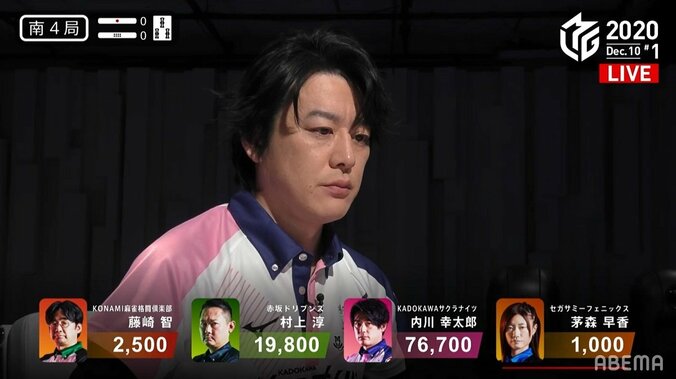 冬に目覚めた“サクラの王子”内川幸太郎、今期最高スコアの激勝に絶賛の嵐／麻雀・Mリーグ 1枚目