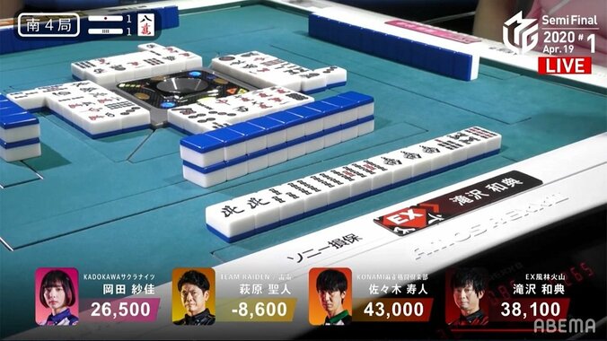 もはや大事故の描写！放銃シーンに「危ない！危なーい！」熱血実況が声を枯らして連呼／麻雀・Mリーグ 2枚目