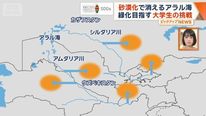 水路を引いたことで湖の水が激減