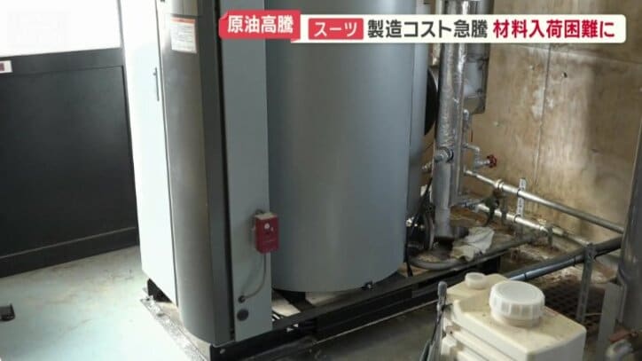 プレス機やアイロンを動かすためのボイラー