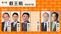 第7期 叡王戦 田中寅九段-深浦九段/塚田九段-第1局勝者/渡辺明名人-高橋九段