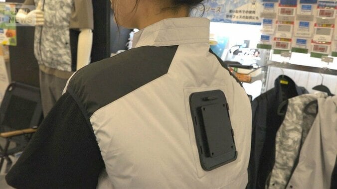 ファン付きウェアに冷却機能　気温より最大19℃低く　猛暑の季節を前に販売好調 1枚目