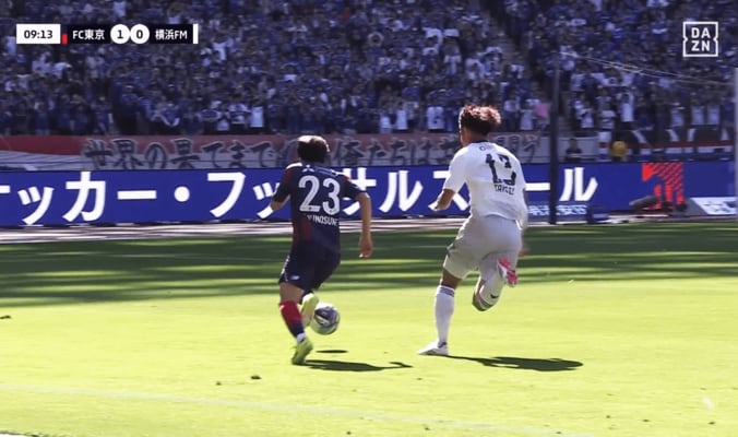 一気に縦突破する佐藤龍之介