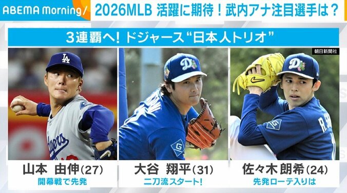 ドジャースの日本人トリオ