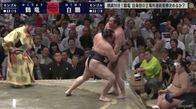 鶴竜が自身初の2場所連続優勝　白鵬との横綱対決を堂々寄り切り14勝1敗 1枚目