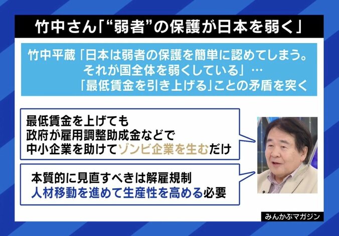 【写真・画像】竹中平蔵「雇用規制が強力、正社員は“固定費”増えるとリスク」 中小企業トップ「他社でいかせるスキルが少ない」 雇用の流動性は日本にとってプラス？　2枚目