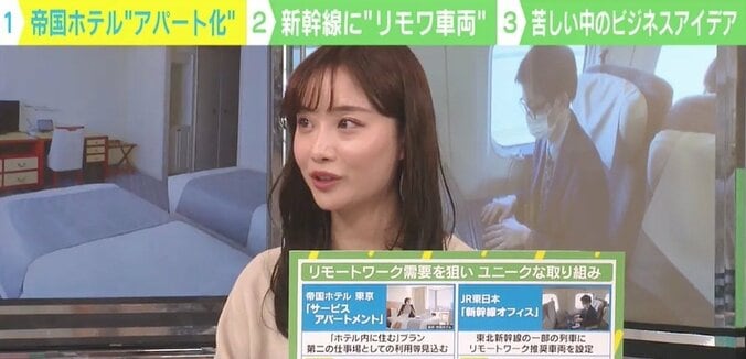 新幹線が“オフィス化”、帝国ホテルが“アパート”に ユニークな取り組みも「奇策を繰り出さなければならない切実な状況だということ」 6枚目