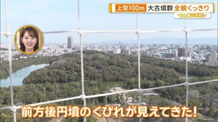 前方後円墳のくびれも