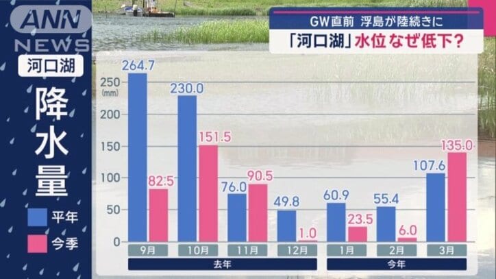 原因の一つは雨不足