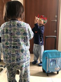 大渕愛子『朝から娘にパフォーマンスする次男』