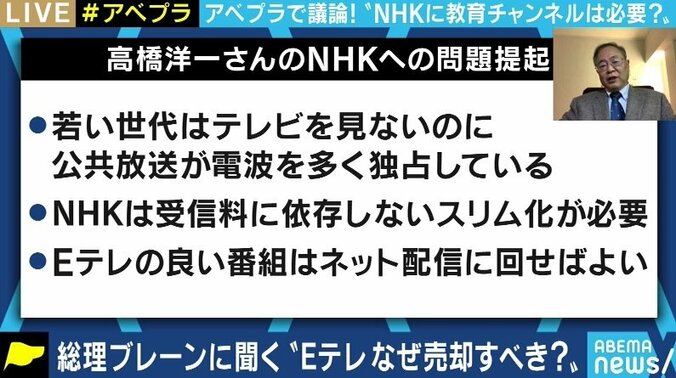 NHK改革だけじゃない?“Eテレ売却論”をぶち上げた高橋洋一氏の真意 3枚目