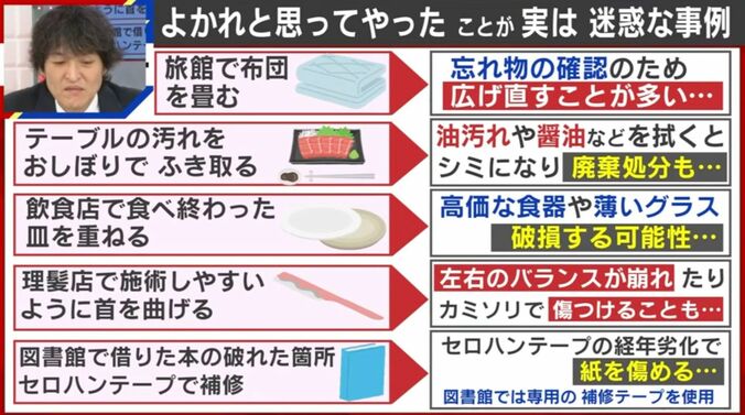 良かれと思ってやったことが実は迷惑な実例
