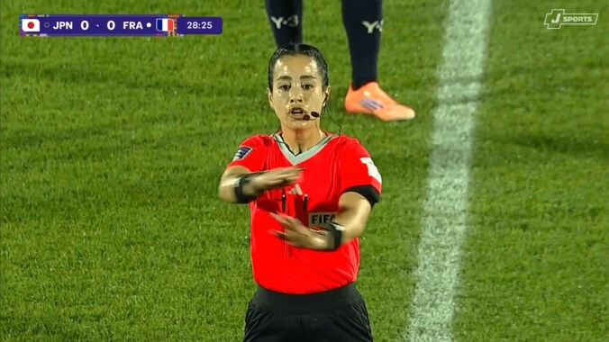 カティア・ガルシア主審の判定は「PKなし」だった