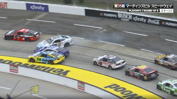 ぶつかる前に「追突されている」 大混戦で異例の多重接触、撃墜されるも「押されて戻されて」まさかの展開にファン熱狂 2枚目