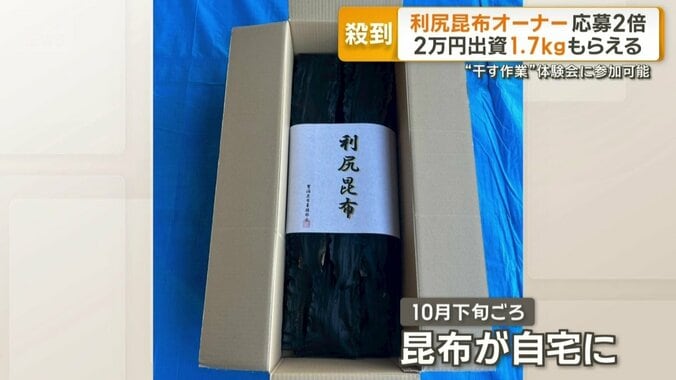 10月下旬ごろに届く予定の利尻昆布