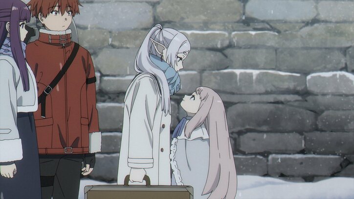 アニメ「葬送のフリーレン」フリーレン、フェルン、シュタルク12話場面カット