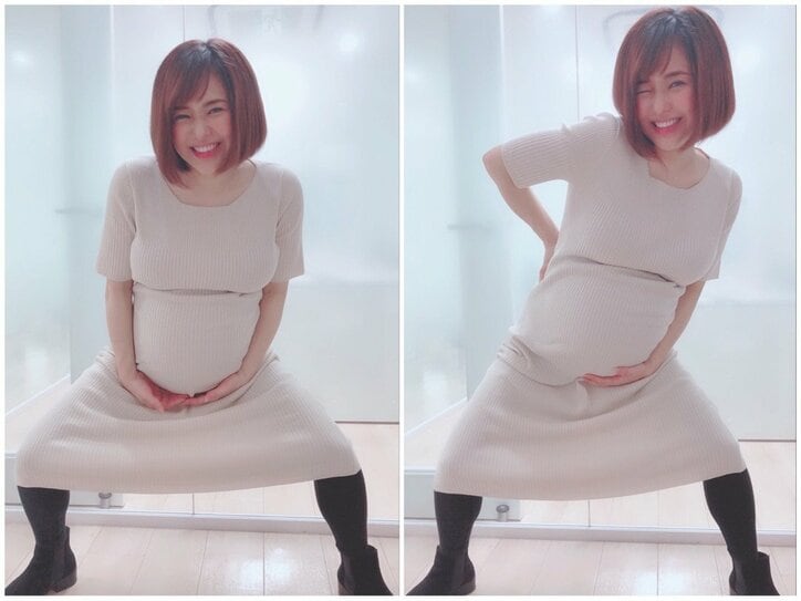 双子を妊娠中の蒼井そら 8ヶ月のお腹を公開 中腰とかもう全然無理じゃん 話題 Abema Times