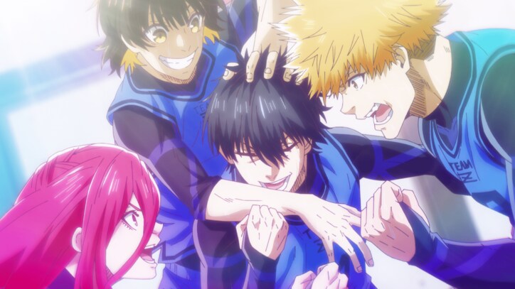 映画「劇場版ブルーロック -EPISODE 凪-」ラスト場面カット 潔世一、蜂楽廻、千切豹馬、國神錬介