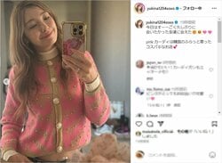 木下優樹菜さん、韓国で購入したカーディガンで“へそチラコーデ”披露 「頭抱えるほど可愛い」「ピンクめっちゃお似合い」と反響