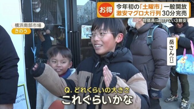 「土曜市」で初めての買い付け