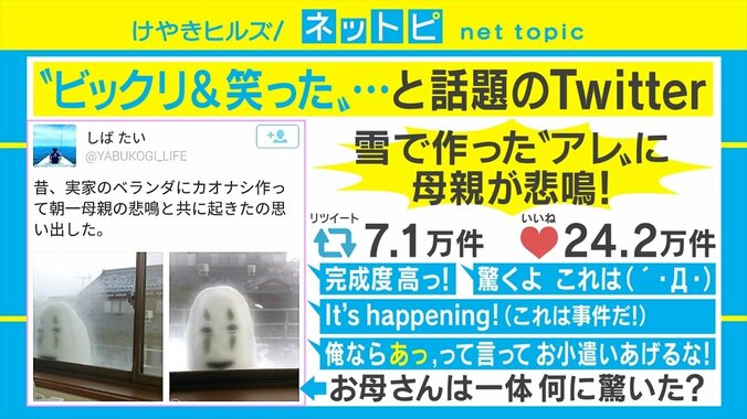 悲鳴を上げるのも当然!? ベランダから室内を覗き込む「完成度高い」雪像がSNSで話題 1枚目