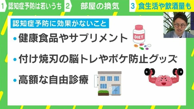 認知症予防に効果がないこと