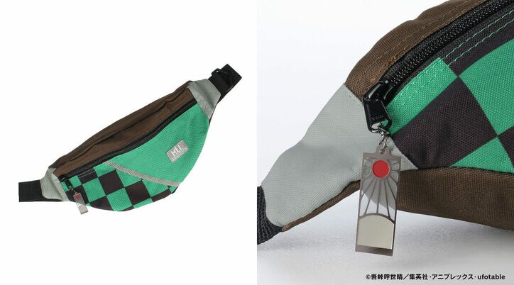 アニメ「鬼滅の刃」炭治郎の耳飾りチャーム付き! ウエストバッグがMEIから登場