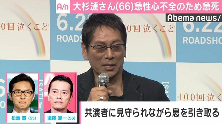 大杉漣さん 急性心不全のため急死 長男の隼平さん まだ頭の中で整理できていない 国内 Abema Times