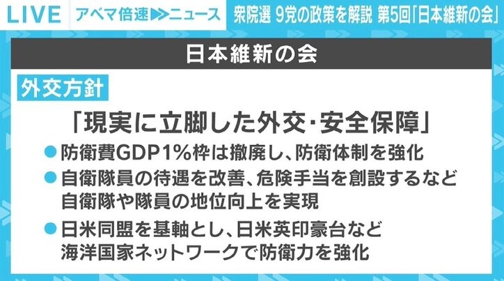 「ベーシックインカム」を公約に　“身を切る改革”と“地方の自立”を提言 【9党の政策を解説 第5回「維新の会」】
